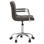 Grey Home Office Chair with Swivel Base