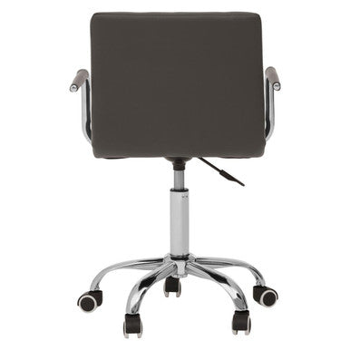 Grey Home Office Chair with Swivel Base