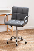 Grey Home Office Chair with Swivel Base