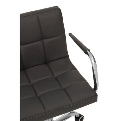 Grey Home Office Chair with Swivel Base