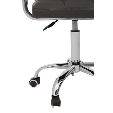 Grey Home Office Chair with Swivel Base
