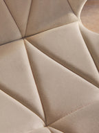 White Velvet Quilted Home Office Chair