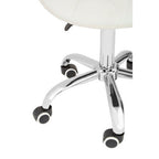 White Velvet Quilted Home Office Chair