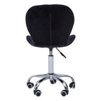 Black Velvet Quilted Home Office Chair