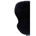 Black Velvet Quilted Home Office Chair