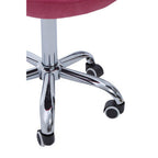 Pink Velvet Buttoned Home Office Chair