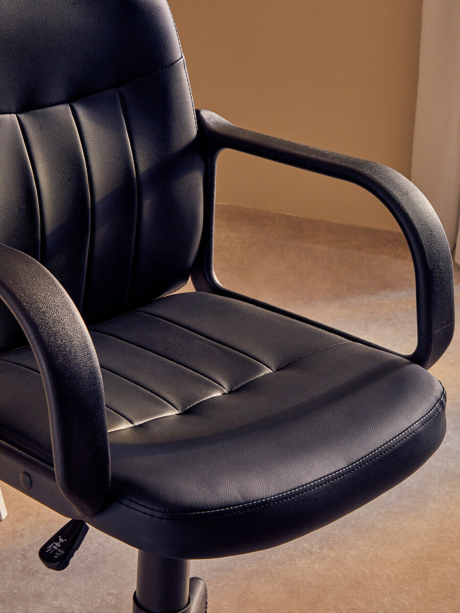 Black Pu Home Office Chair