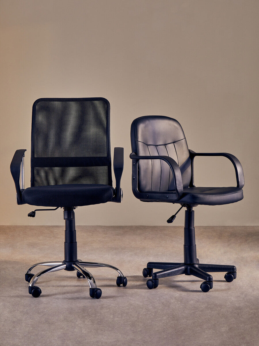 Black Pu Home Office Chair