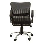 Grey Home Office Chair with Chrome Arms