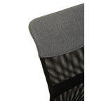 Grey Home Office Chair with Chrome Arms