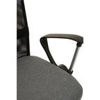 Grey Home Office Chair with Chrome Arms