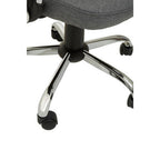 Grey Home Office Chair with Chrome Arms