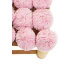 Village Pink Pom Pom Wooden Stool