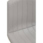 Set of 4 Light Grey Leather Effect Dining Chairs
