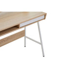 Natural Oak Veneer Desk with Drawer and Shelf