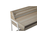 Light Oak Veneer Desk with Drawer and Shelf