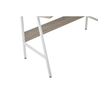 Light Oak Veneer Desk with Drawer and Shelf