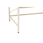 Natural Oak Veneer 2 Drawer Desk with Metal Frame