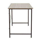 Grey Oak Veneer Desk with Metal Frame