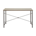 Grey Oak Veneer Desk with Metal Frame