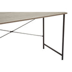 Grey Oak Veneer Desk with Metal Frame