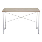 Natural Oak Veneer Desk with Metal Frame