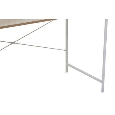 Natural Oak Veneer Desk with Metal Frame