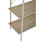 Natural Oak Veneer 5 Tier Shelf Unit with Metal Frame