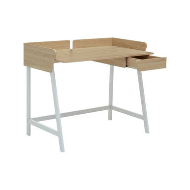 Natural Oak Veneer 1 Drawer Desk
