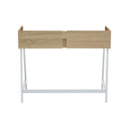 Natural Oak Veneer 1 Drawer Desk