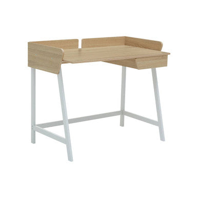 Natural Oak Veneer 1 Drawer Desk