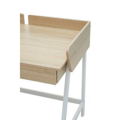 Natural Oak Veneer 1 Drawer Desk
