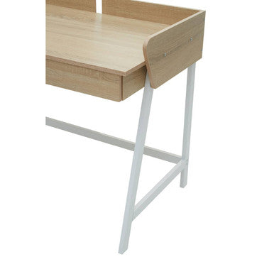 Natural Oak Veneer 1 Drawer Desk