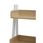 Natural Oak Veneer 5 Tier Ladder Shelf Unit