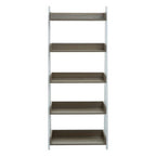 Light Oak Veneer 5 Tier Ladder Shelf Unit