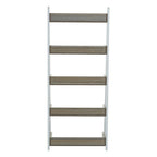 Light Oak Veneer 5 Tier Ladder Shelf Unit