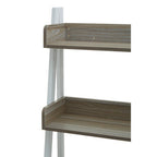 Light Oak Veneer 5 Tier Ladder Shelf Unit
