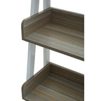 Light Oak Veneer 5 Tier Ladder Shelf Unit