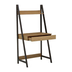 Natural Oak Veneer Desk with Drawer