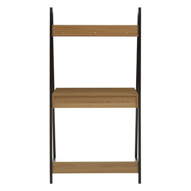 Natural Oak Veneer Desk with Drawer