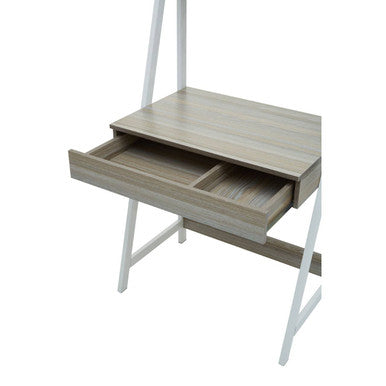 Light Oak Veneer Desk with Drawer