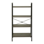 Dark Oak Veneer 4 Tier Ladder Shelf Unit