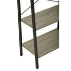 Grey Oak Veneer 4 Tier Ladder Shelf Unit
