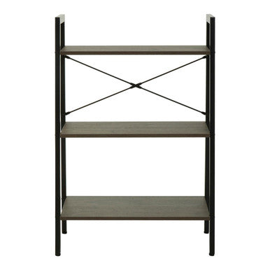 Dark Oak Veneer 3 Tier Ladder Shelf Unit