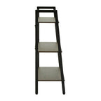 Dark Oak Veneer 3 Tier Ladder Shelf Unit