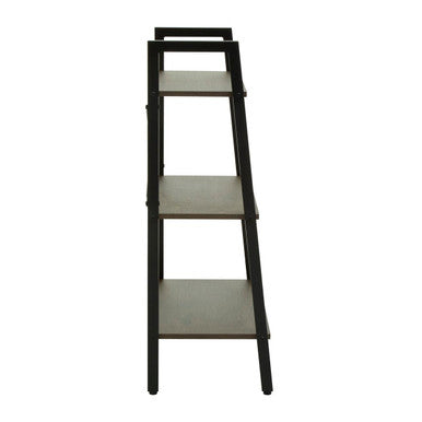 Dark Oak Veneer 3 Tier Ladder Shelf Unit
