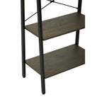 Dark Oak Veneer 3 Tier Ladder Shelf Unit