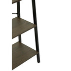 Dark Oak Veneer 3 Tier Ladder Shelf Unit
