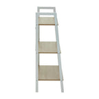 Natural Oak Veneer 3 Tier Ladder Shelf Unit