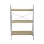 Natural Oak Veneer 3 Tier Ladder Shelf Unit